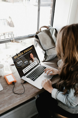 Étudiant en cours de français en ligne